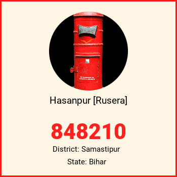 Hasanpur [Rusera] pin code, district Samastipur in Bihar